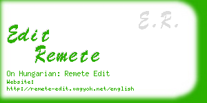 edit remete business card